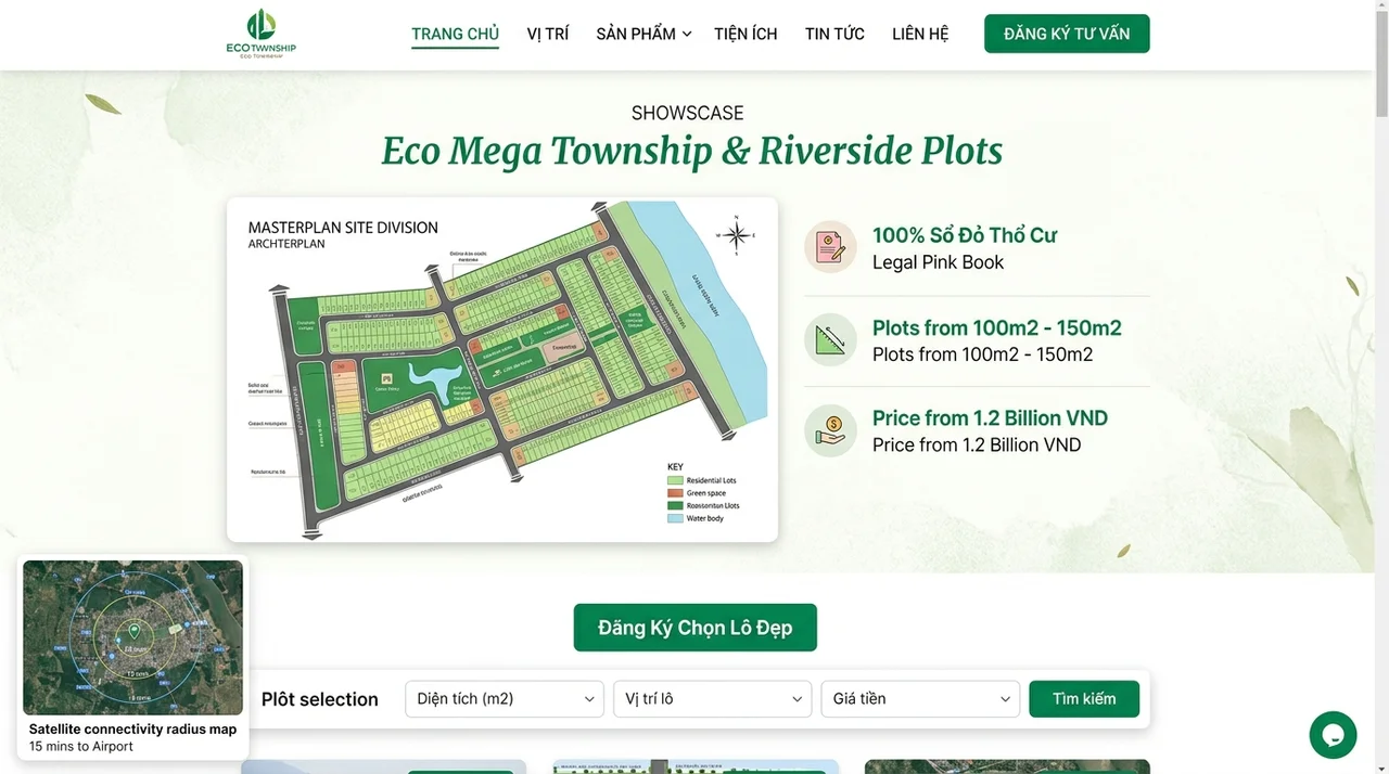 EcoTownship: Đại Đô Thị Sinh Thái & Đất Nền Dự Án Quy Mô