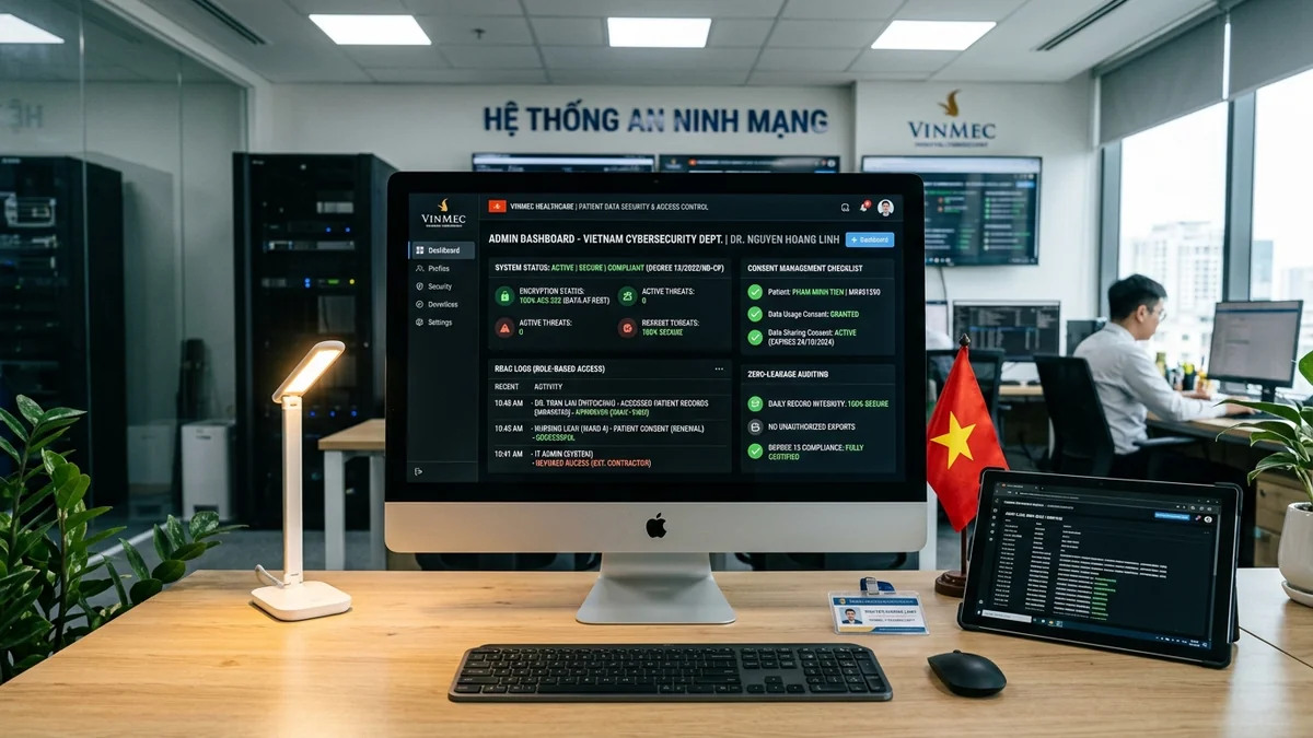 Mô hình bảo vệ dữ liệu hồ sơ bệnh án theo tiêu chuẩn Nghị định 13 năm 2023
