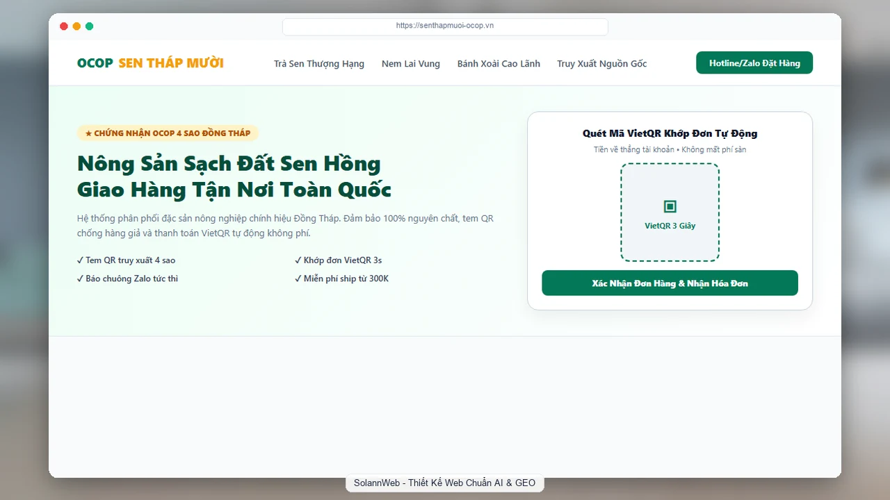 SenHongOCOP: Sàn Giới Thiệu Đặc Sản OCOP Tỉnh Đồng Tháp