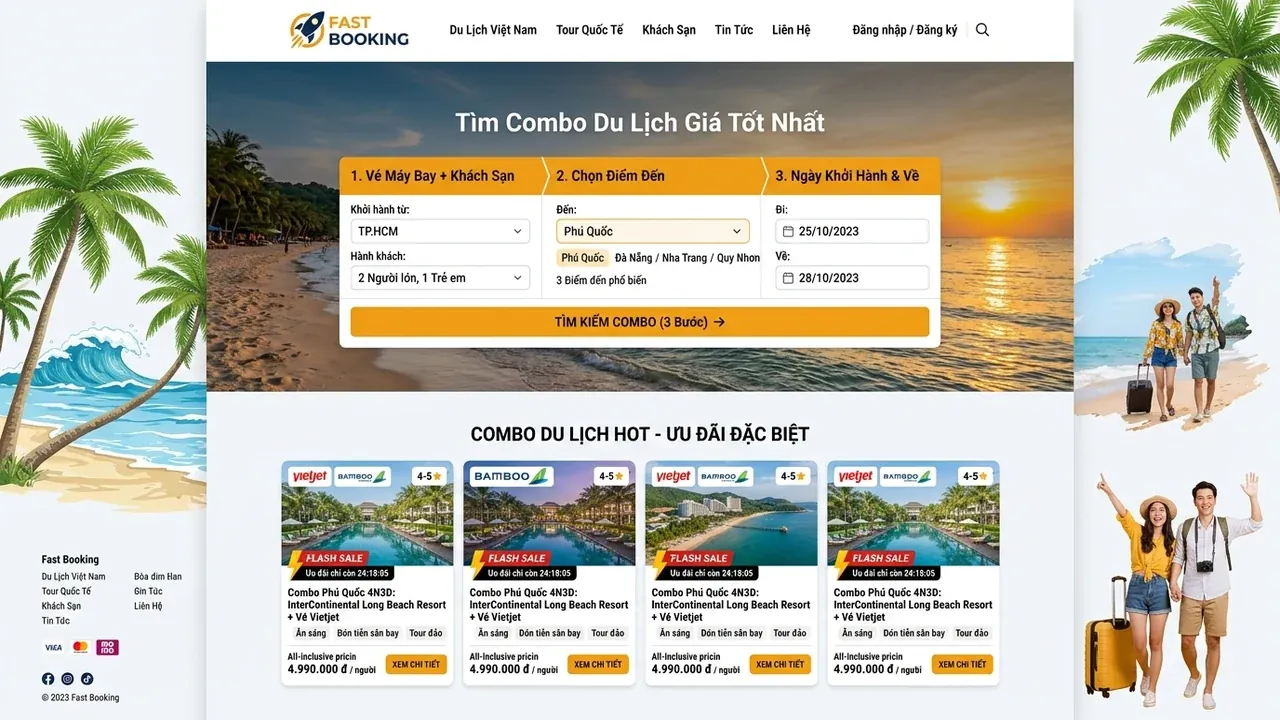FastCombo: Combo Vé Máy Bay, Khách Sạn & Đặt Xe Du Lịch