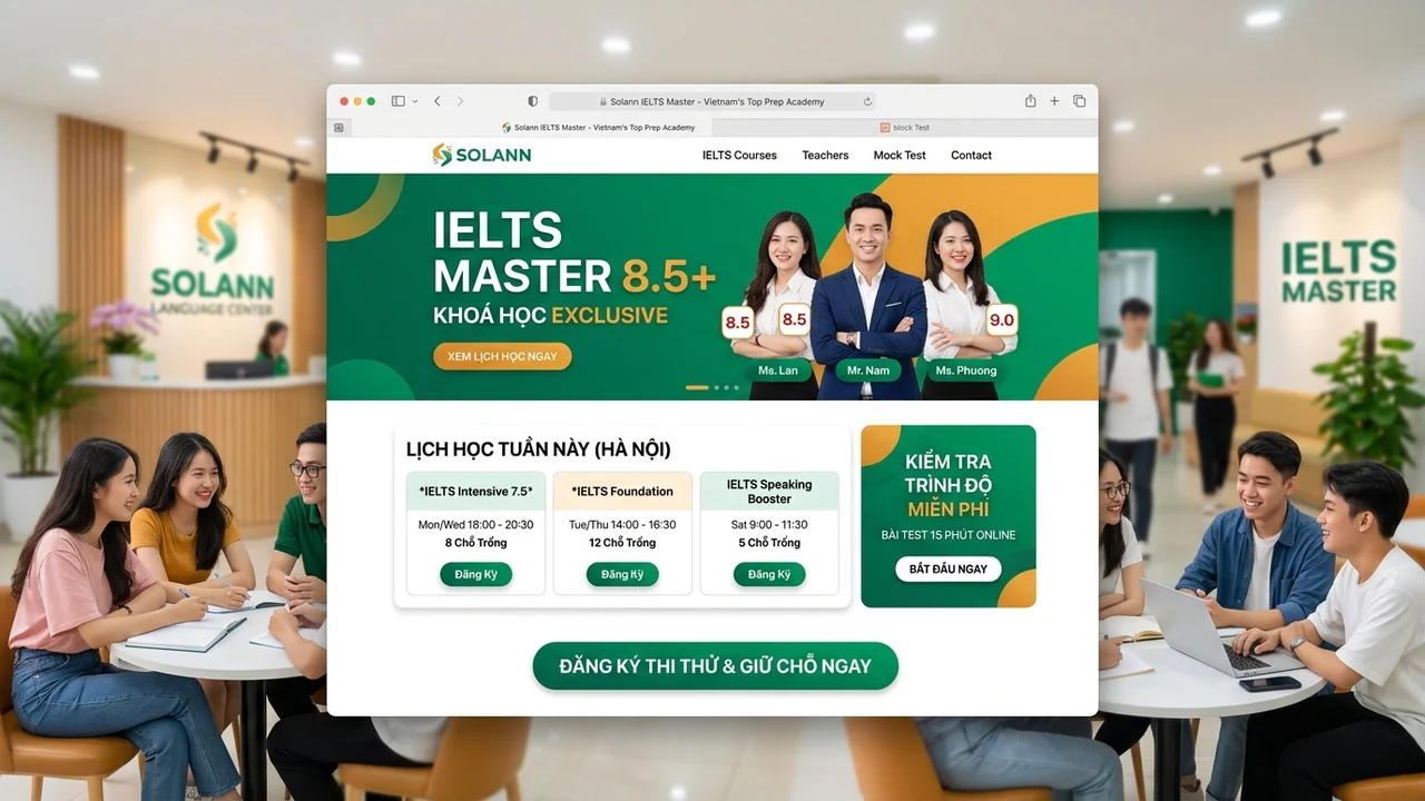 IELTSMaster: Trung Tâm Ngoại Ngữ & Luyện Thi IELTS Chuyên Sâu