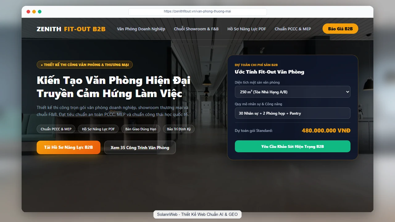 WorkSpacePro: Thiết Kế Thi Công Nội Thất Văn Phòng B2B