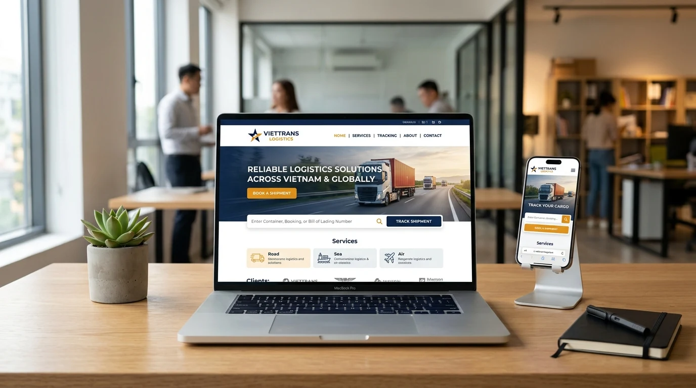 Mẫu thiết kế website WordPress công ty vận tải logistics và xuất nhập khẩu