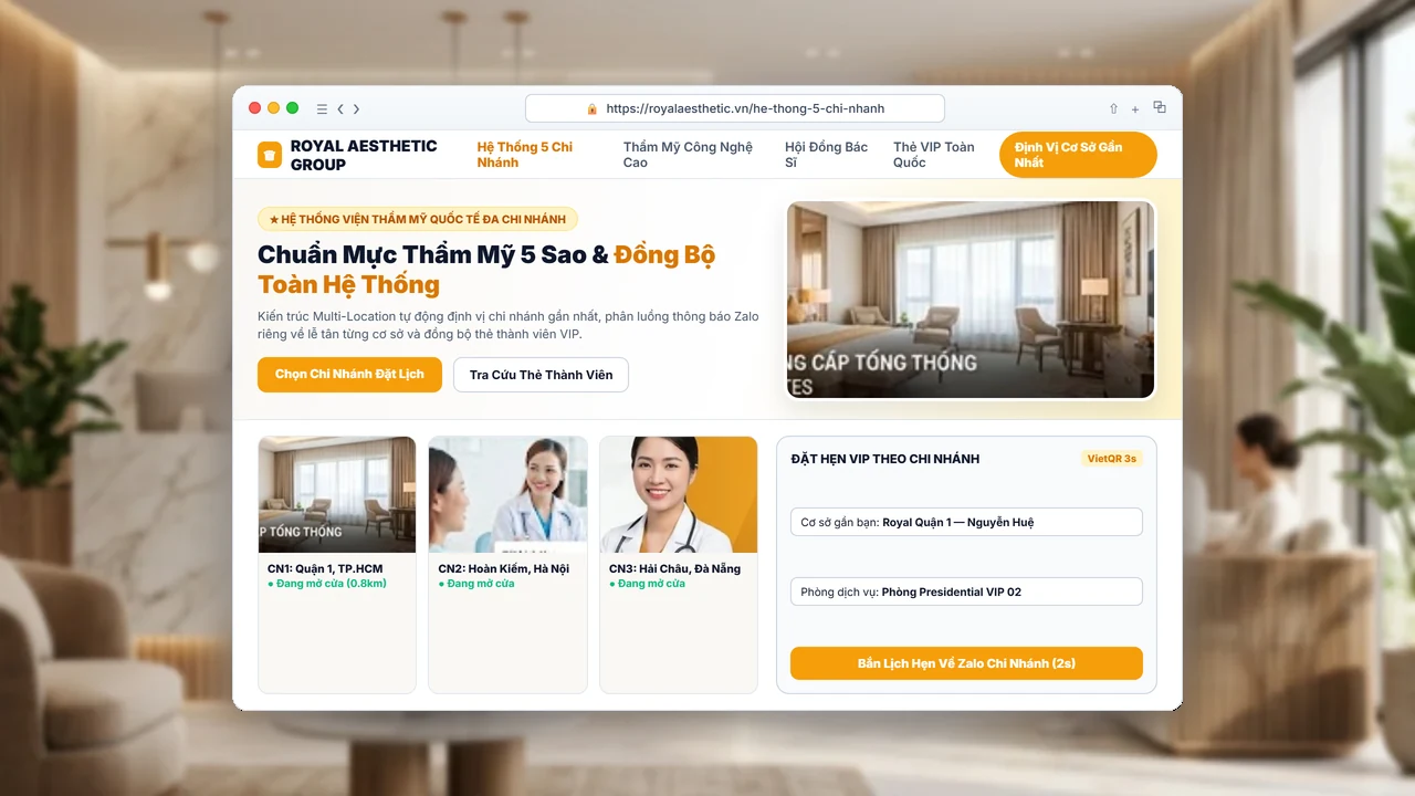 RoyalBeauty: Chuỗi Thẩm Mỹ Viện Quốc Tế Đa Chi Nhánh